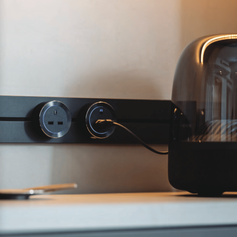 Nexen-Slim-E-Bar-Surface-Collection-on-Kitchen-Wall-800x800 Nexen SLIM Surface Power Track (Track Only , No Installation) - Image 1